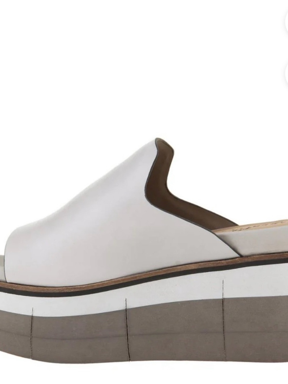 Naked Feet “Flow” Mist- White and Gray Platform Slide - Picture 2 of 4